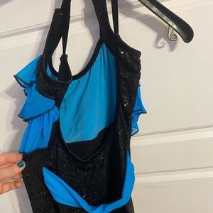 Adult Dance Romper one piece with sequins.